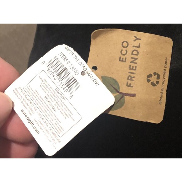 Aurora Squeezable Mallows Day of the Dead Sugar Skull Plush Toy Halloween - Picture 8 of 10